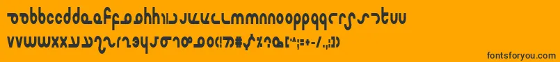 MasterdomCondensedBold-Schriftart – Schwarze Schriften auf orangefarbenem Hintergrund