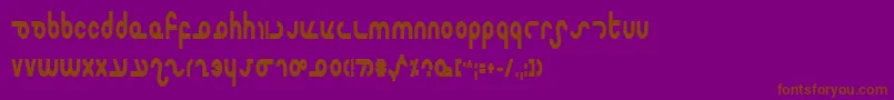 MasterdomCondensedBold Font – Brown Fonts on Purple Background