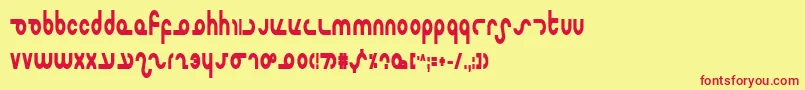 MasterdomCondensedBold Font – Red Fonts on Yellow Background