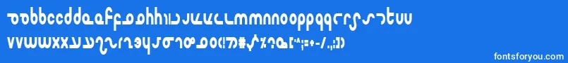 Шрифт MasterdomCondensedBold – белые шрифты на синем фоне