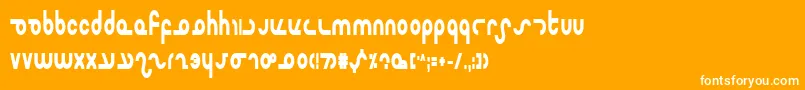 MasterdomCondensedBold Font – White Fonts on Orange Background