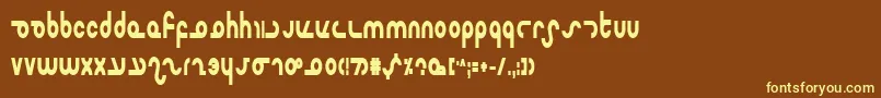 MasterdomCondensedBold Font – Yellow Fonts on Brown Background
