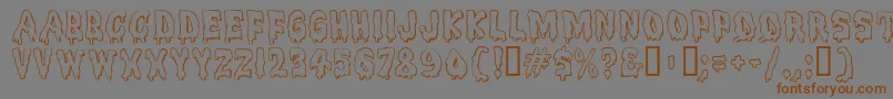 Шрифт Meltdown – коричневые шрифты на сером фоне