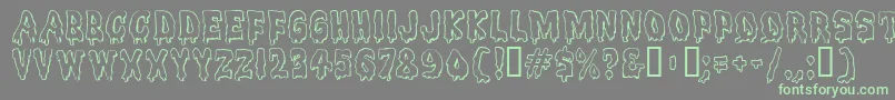 Meltdown Font – Green Fonts on Gray Background