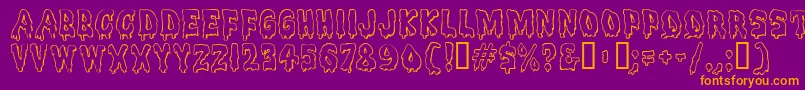 Meltdown Font – Orange Fonts on Purple Background