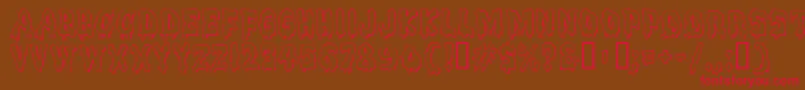 Meltdown Font – Red Fonts on Brown Background