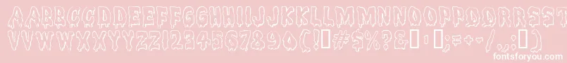 Meltdown Font – White Fonts on Pink Background