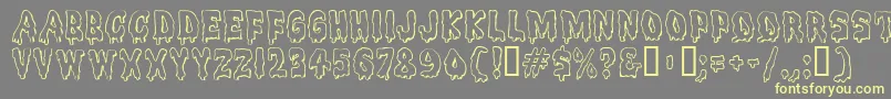 Meltdown Font – Yellow Fonts on Gray Background