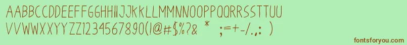OdumOdum Font – Brown Fonts on Green Background