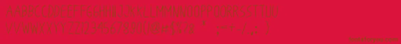 OdumOdum Font – Brown Fonts on Red Background