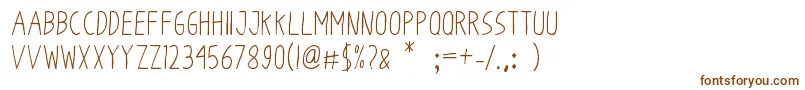 Шрифт OdumOdum – коричневые шрифты на белом фоне