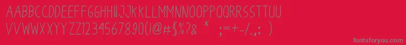 OdumOdum Font – Gray Fonts on Red Background