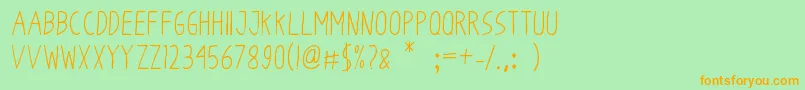 OdumOdum Font – Orange Fonts on Green Background