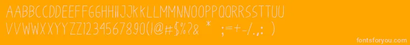 フォントOdumOdum – オレンジの背景にピンクのフォント