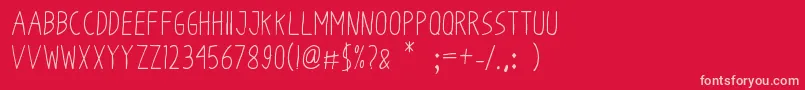 Шрифт OdumOdum – розовые шрифты на красном фоне