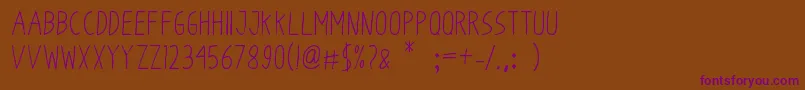 OdumOdum Font – Purple Fonts on Brown Background