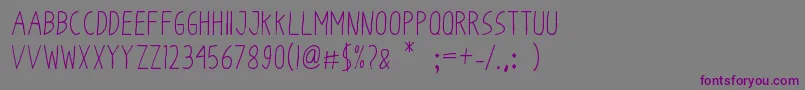 Шрифт OdumOdum – фиолетовые шрифты на сером фоне