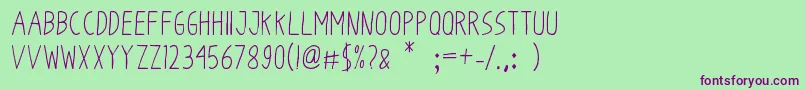 OdumOdum Font – Purple Fonts on Green Background