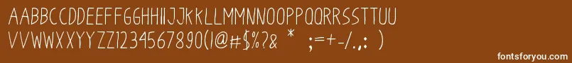 OdumOdum Font – White Fonts on Brown Background