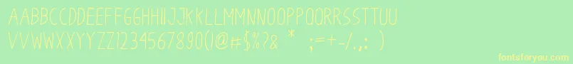 OdumOdum Font – Yellow Fonts on Green Background