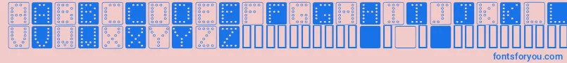 Шрифт DominoSquare – синие шрифты на розовом фоне