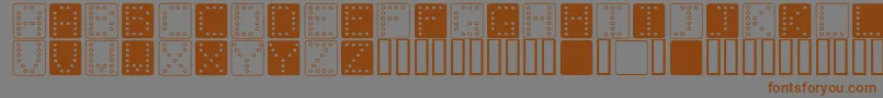 Подробнее о шрифте DominoSquare Шрифт DominoSquare – коричневые шрифты на сером фоне
