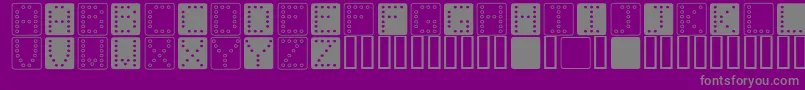Fonte DominoSquare – fontes cinzas em um fundo violeta
