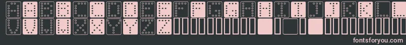 フォントDominoSquare – 黒い背景にピンクのフォント