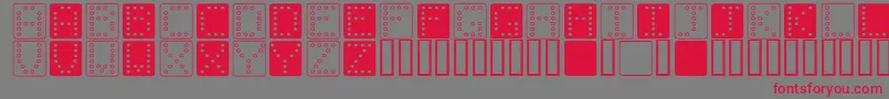 DominoSquare Font – Red Fonts on Gray Background