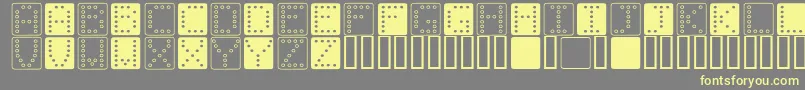 Fonte DominoSquare – fontes amarelas em um fundo cinza