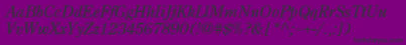 Centuryoldstyle Italic Font – Black Fonts on Purple Background