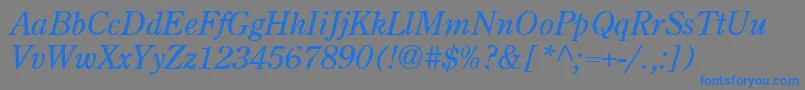 フォントCenturyoldstyle Italic – 灰色の背景に青い文字