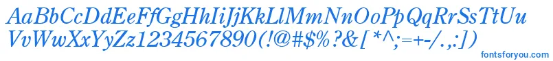 フォントCenturyoldstyle Italic – 青いフォント