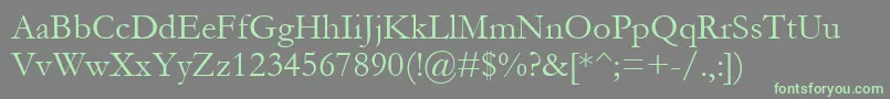 Gara0 Font – Green Fonts on Gray Background