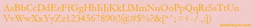 Gara0 Font – Orange Fonts on Pink Background