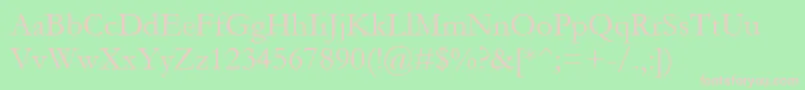 Gara0 Font – Pink Fonts on Green Background