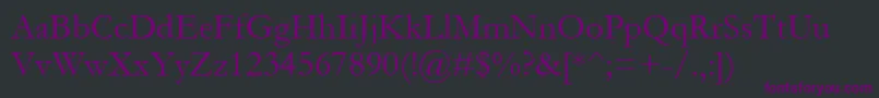 Gara0 Font – Purple Fonts on Black Background