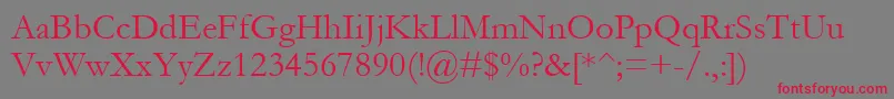 Gara0 Font – Red Fonts on Gray Background