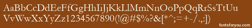 Gara0 Font – White Fonts on Brown Background