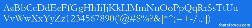 Gara0 Font – Yellow Fonts on Blue Background