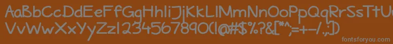 フォントMaritimeTropicalBold – 茶色の背景に灰色の文字