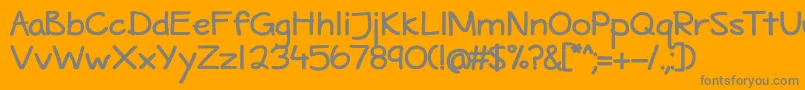 Weitere Informationen zur MaritimeTropicalBold-Schriftart MaritimeTropicalBold-Schriftart – Graue Schriften auf orangefarbenem Hintergrund