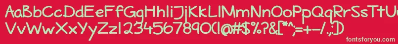 MaritimeTropicalBold Font – Green Fonts on Red Background