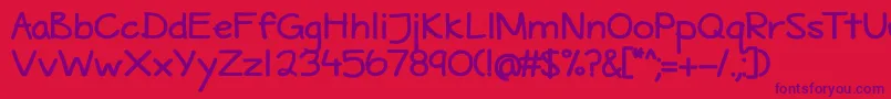 MaritimeTropicalBold Font – Purple Fonts on Red Background