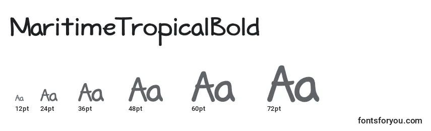 MaritimeTropicalBold Font Sizes