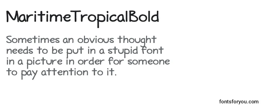 MaritimeTropicalBold Font