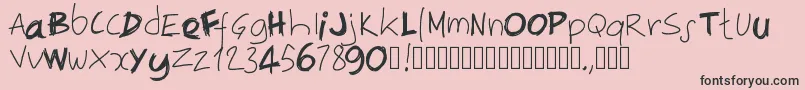 Pwirregular Font – Black Fonts on Pink Background