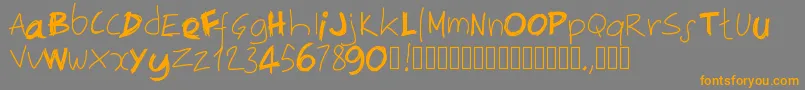Pwirregular Font – Orange Fonts on Gray Background