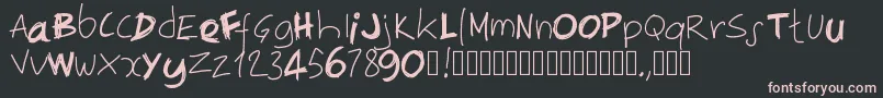 Pwirregular Font – Pink Fonts on Black Background
