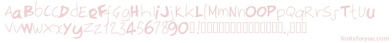 Шрифт Pwirregular – розовые шрифты